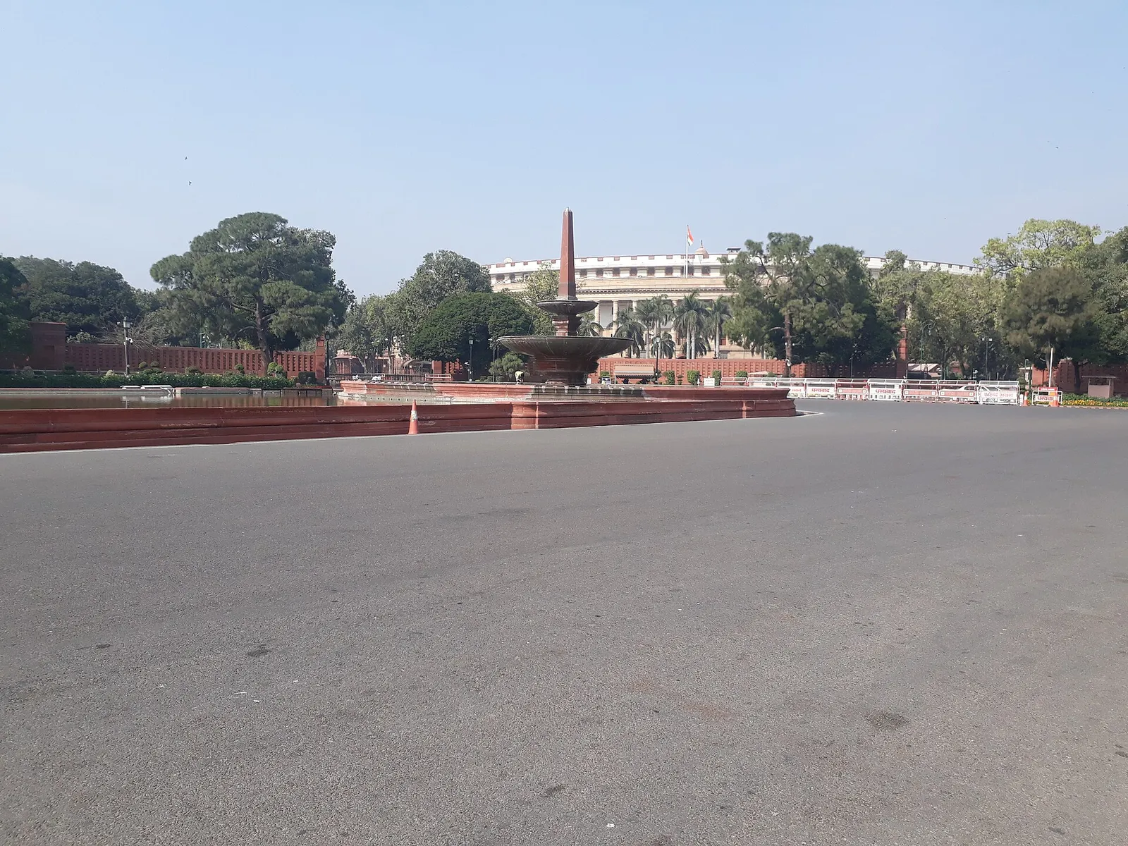The Parliament of India building in New Delhi