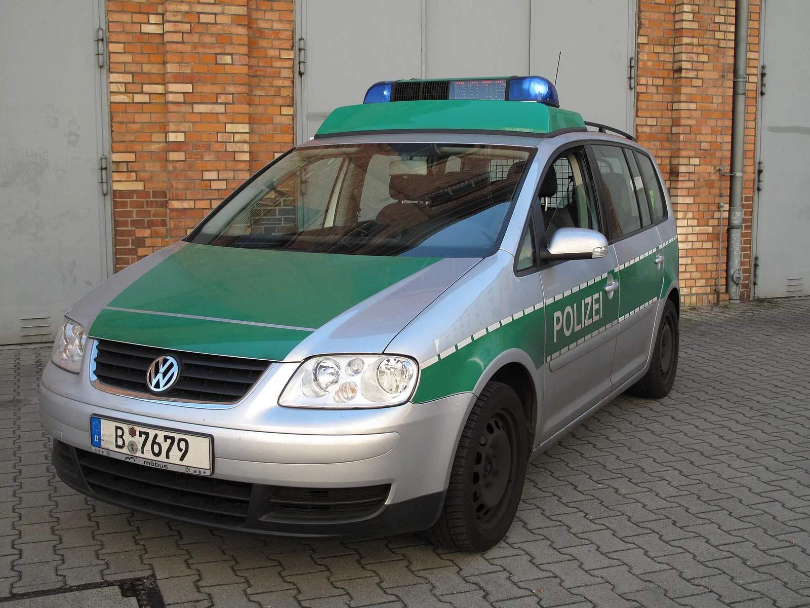 A German police patrol car