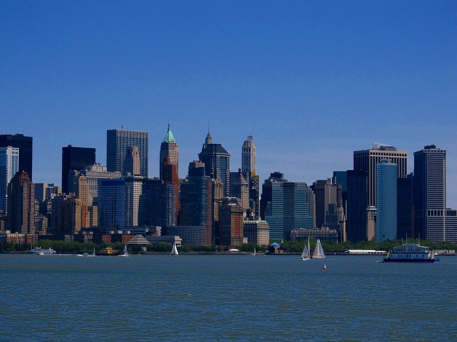 The financial district of Manhattan