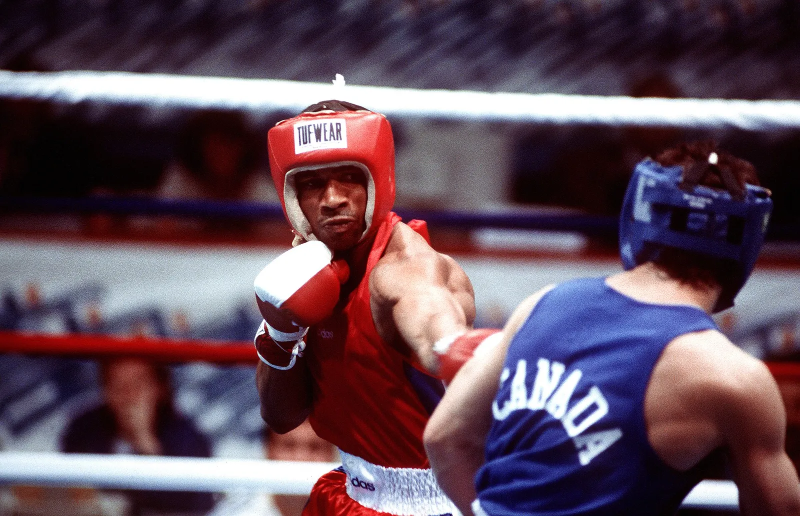 Two boxers in a ring