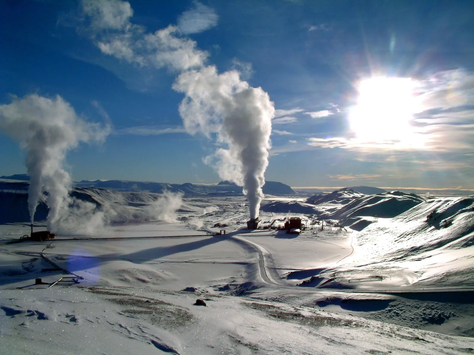 The Krafla geothermal power station in Iceland