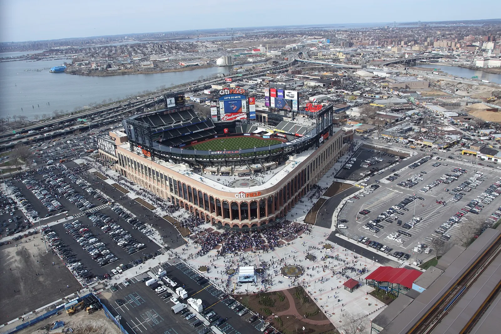 An aerial view of Citi Field in New York, where deGrom pitched for nine seasons