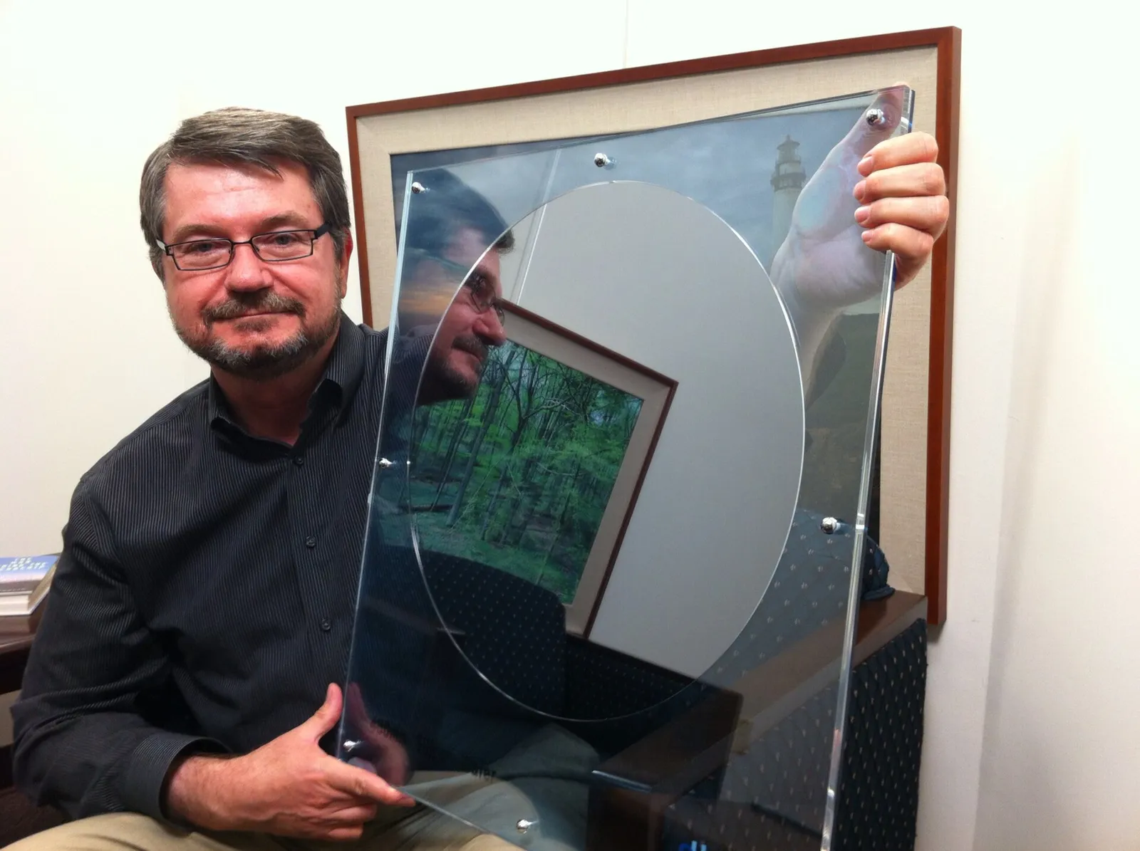 A silicon wafer of the kind used to make semiconductors (file photograph)
