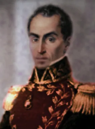A portrait of Simón Bolívar