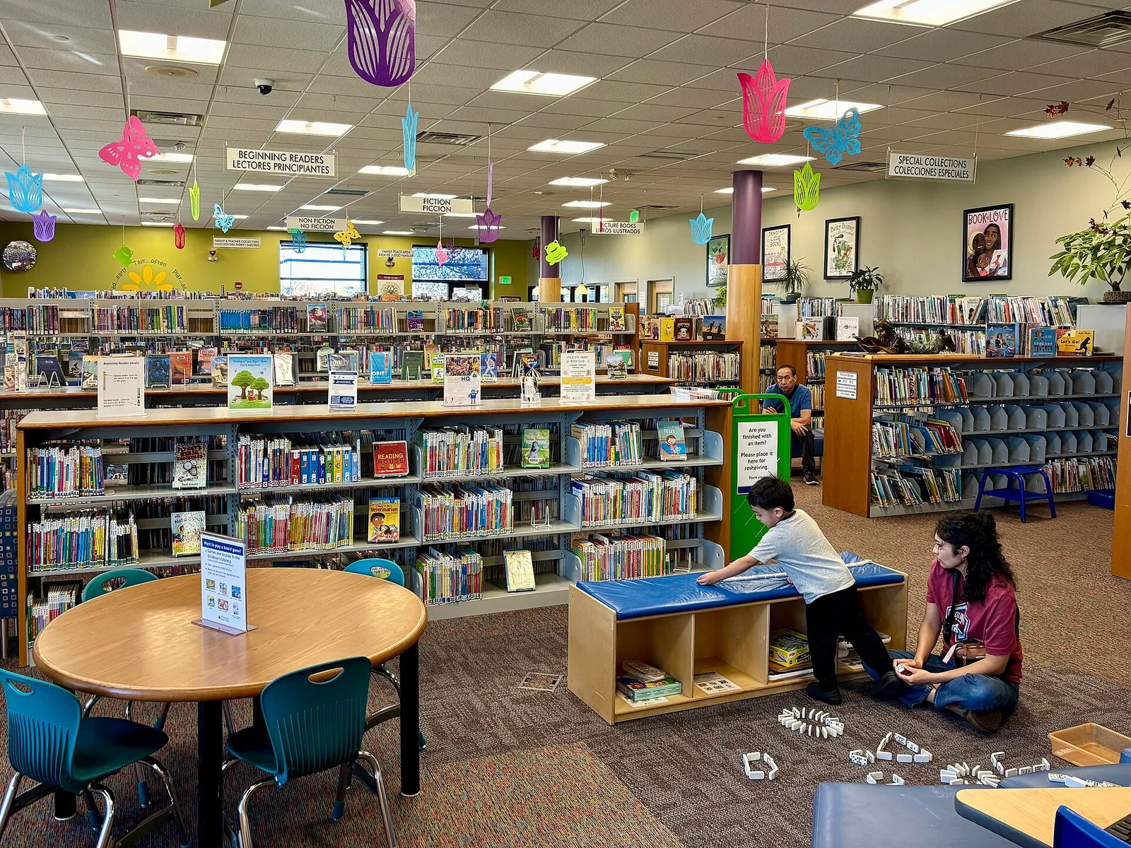 Books on shelves in a library (file image)