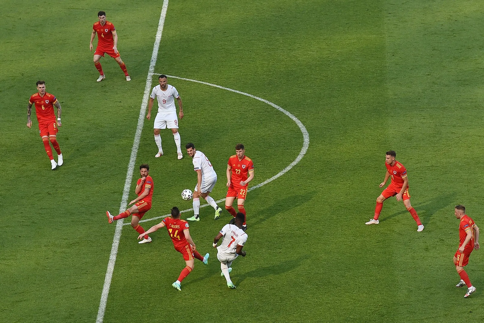 Switzerland's national football team in action (file photograph)