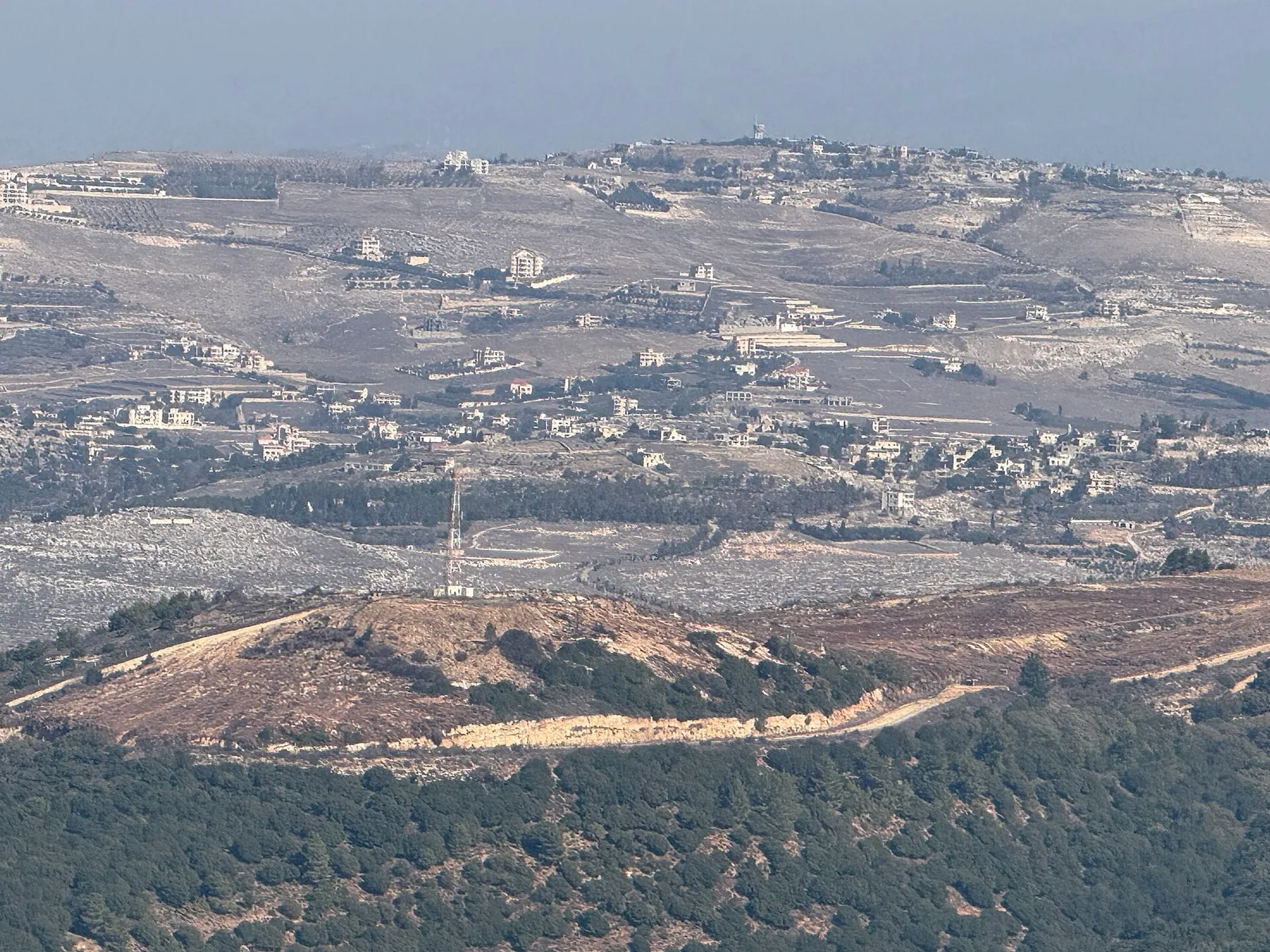 A lookout over the hills near the Israel-Lebanon border