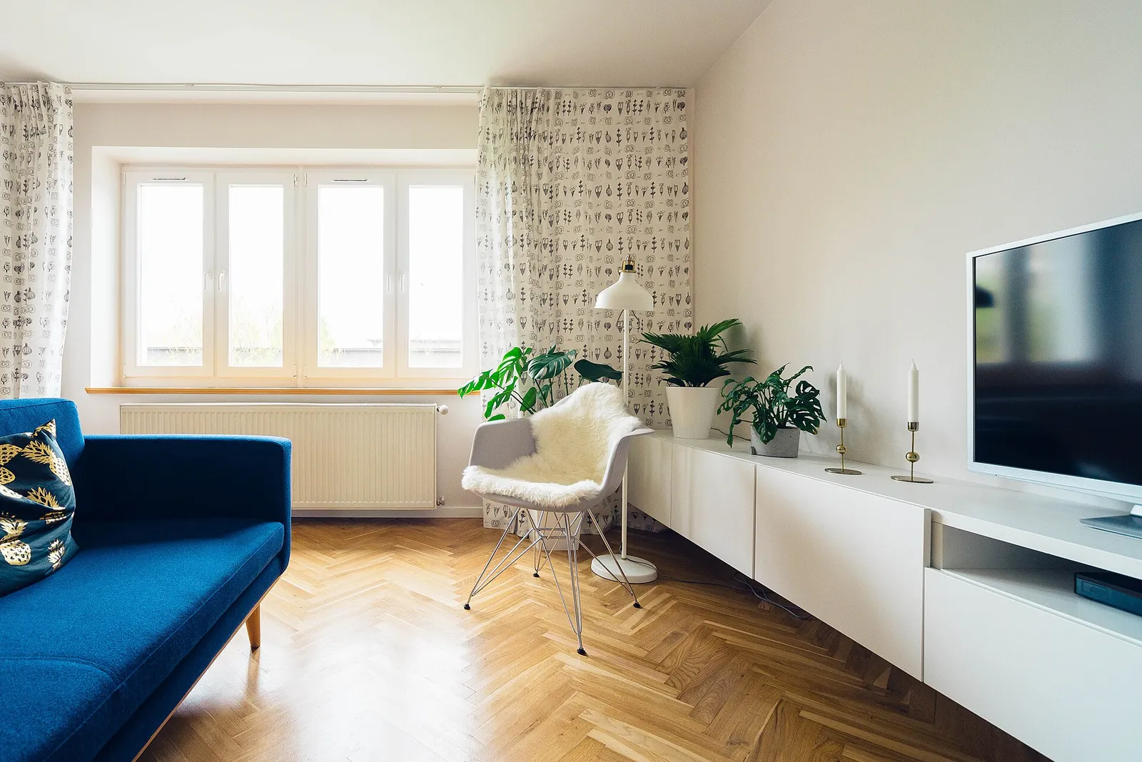 A bright, furnished living room (file image)
