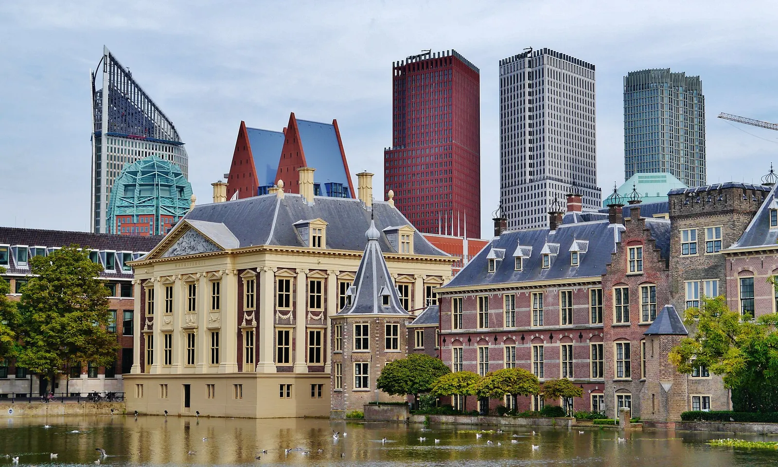 The Binnenhof and skyline of The Hague, seat of the Dutch government