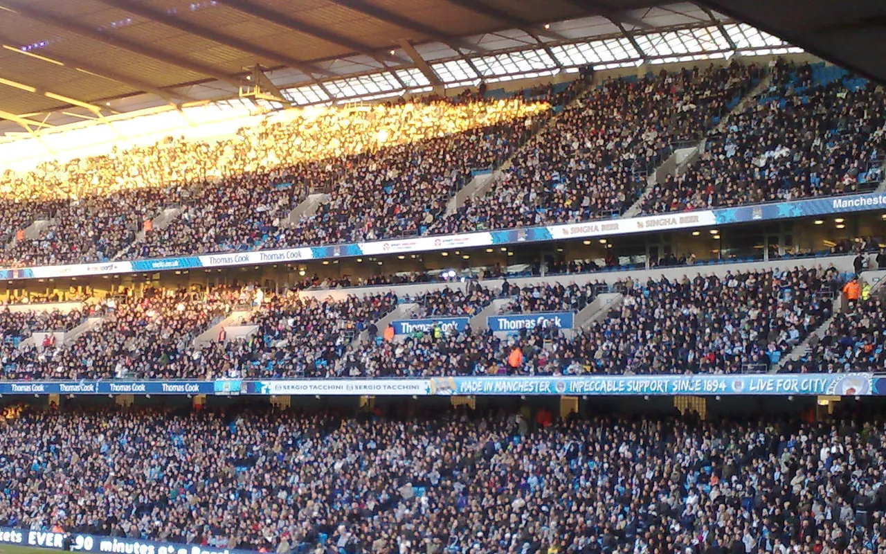 A packed football stadium