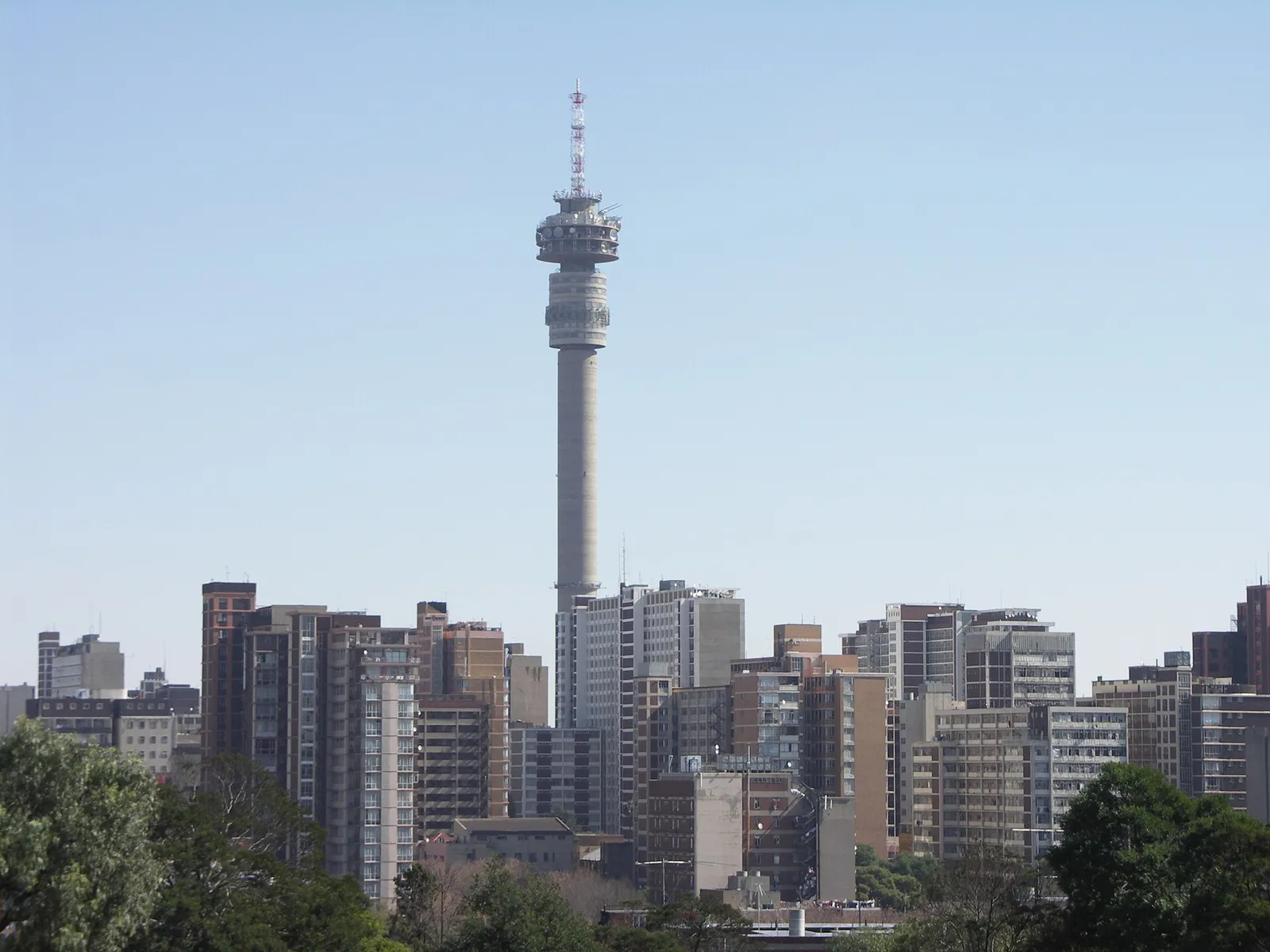 The skyline of Johannesburg, South Africa