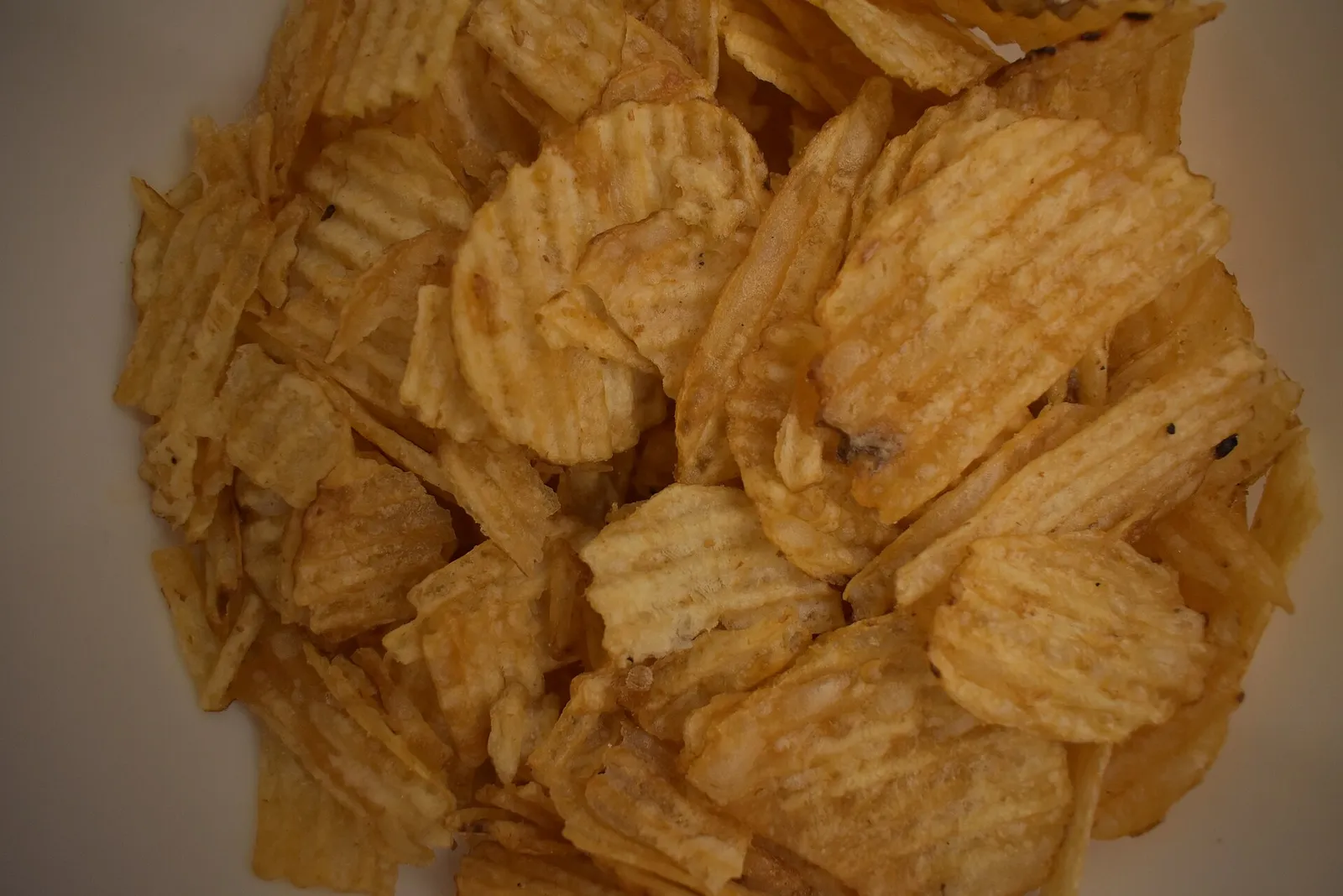 A bowl of potato chips (illustrative photograph)