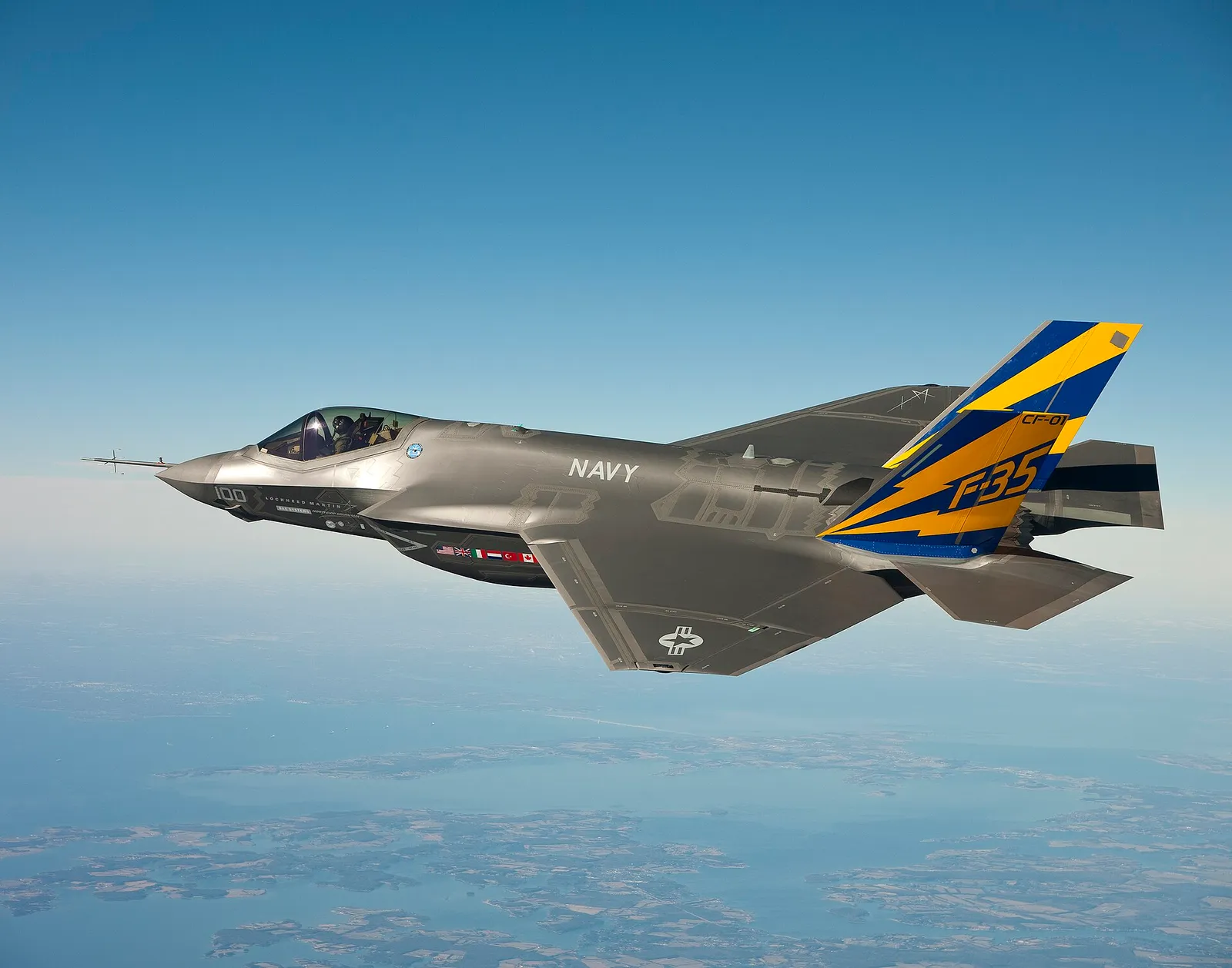 An F-35 Lightning II fighter jet in flight (file image)