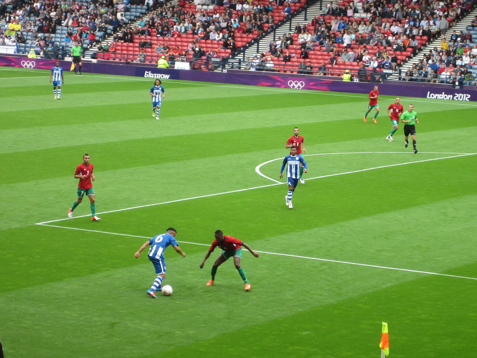 An outdoor football match played in bright sunshine (file photo)