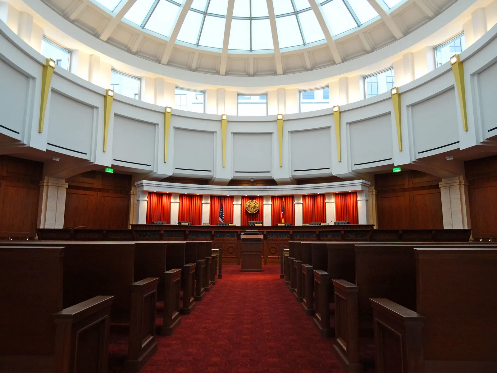 A courtroom interior (illustrative)
