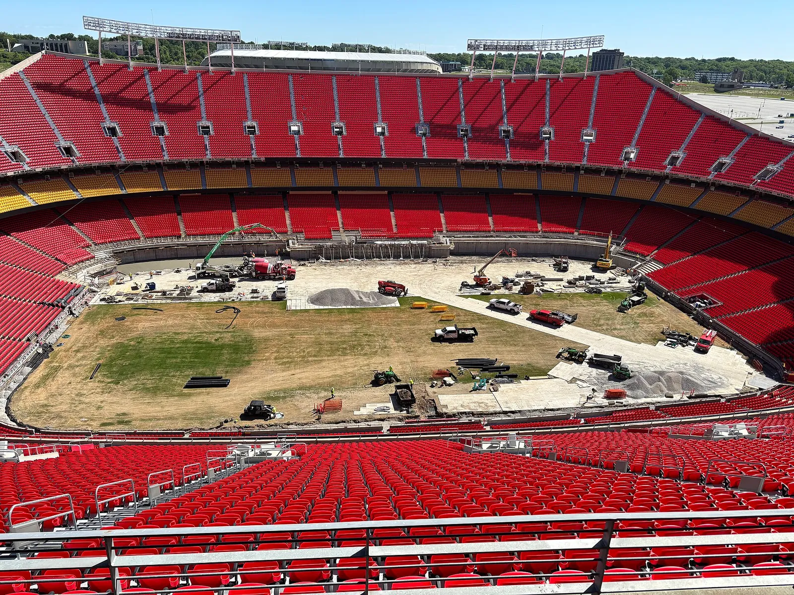 A stadium being prepared for the 2026 World Cup