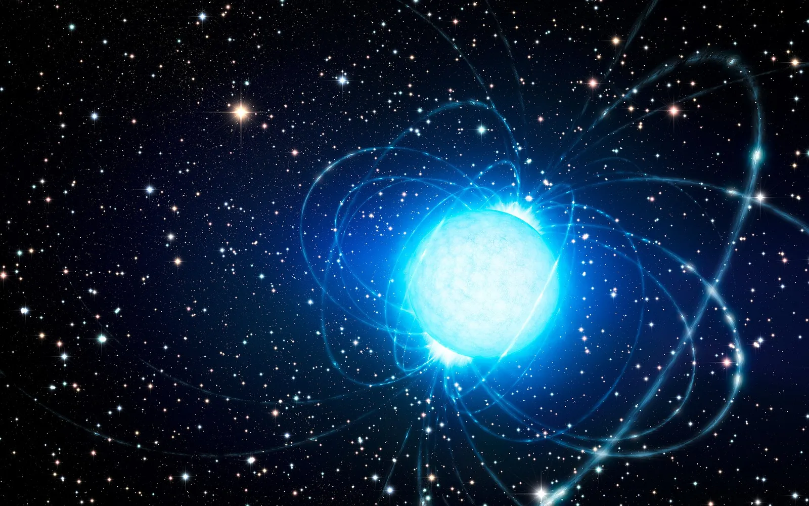 An artist's impression of a magnetar (illustration)