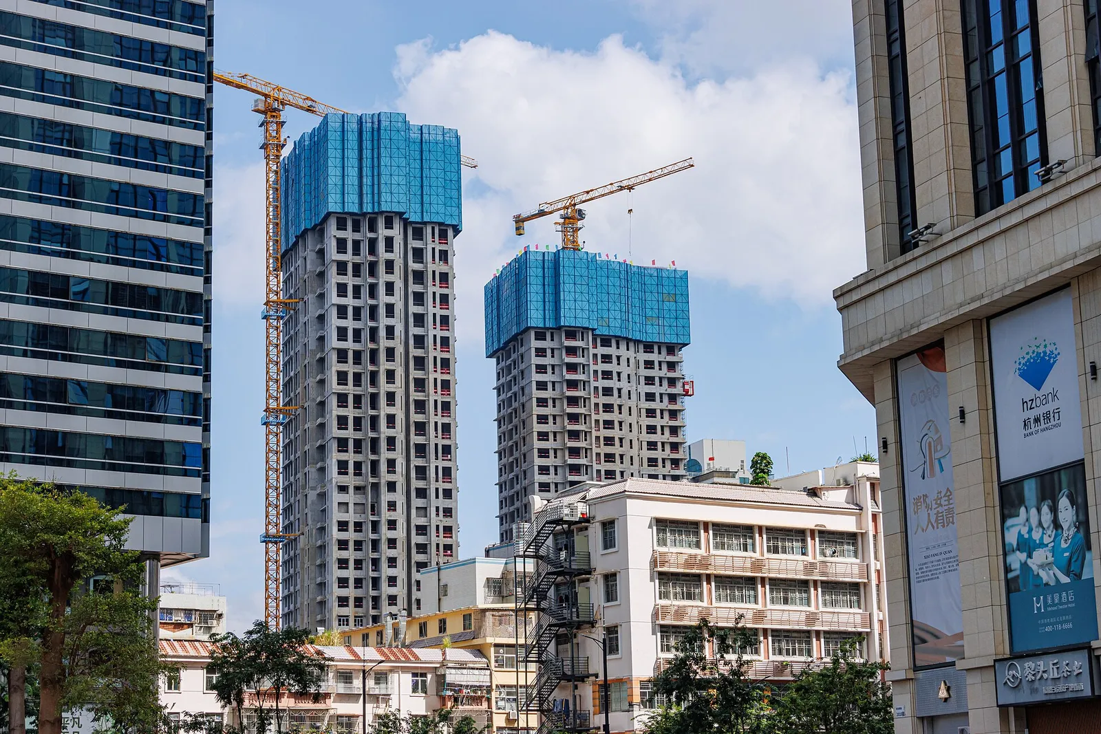 A former Evergrande Group real estate development in Shenzhen