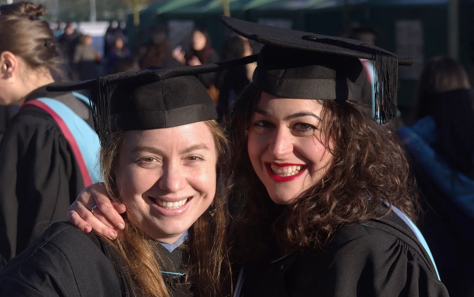 Graduates at a UK university degree ceremony