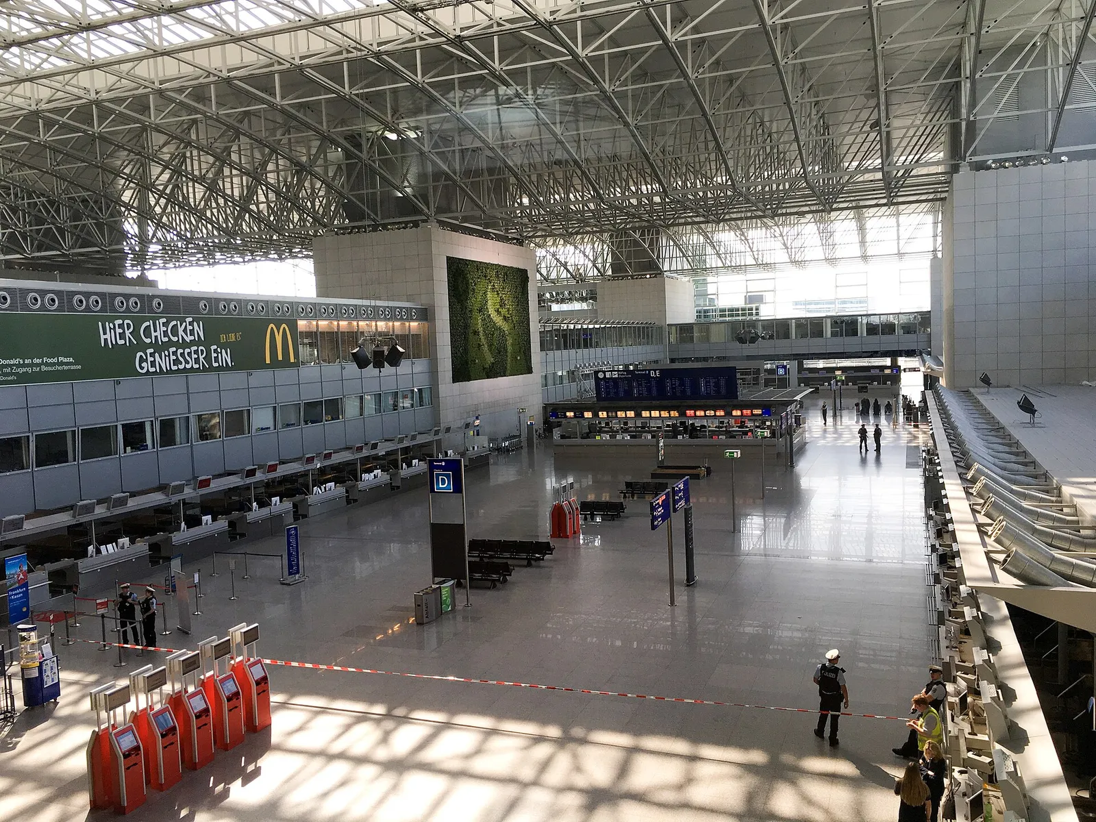 Passengers inside Frankfurt Airport (file photograph)