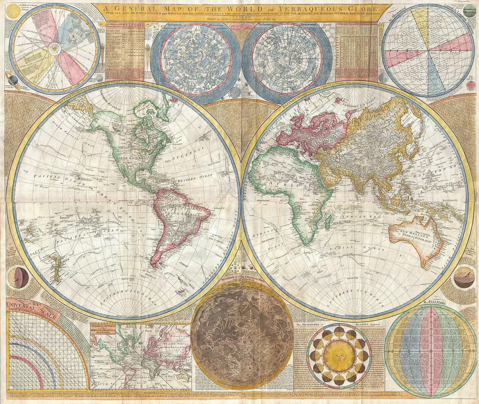 An antique map of the world
