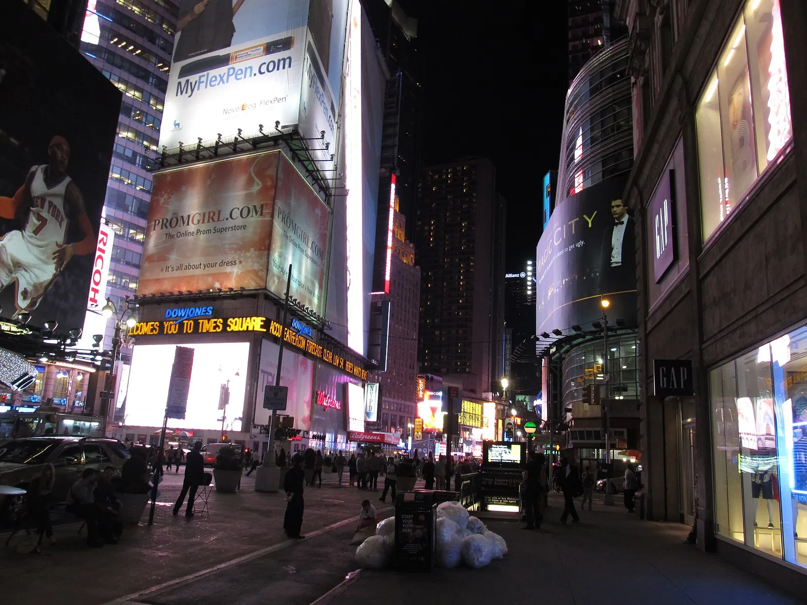 Broadway theaters near Times Square in Midtown Manhattan