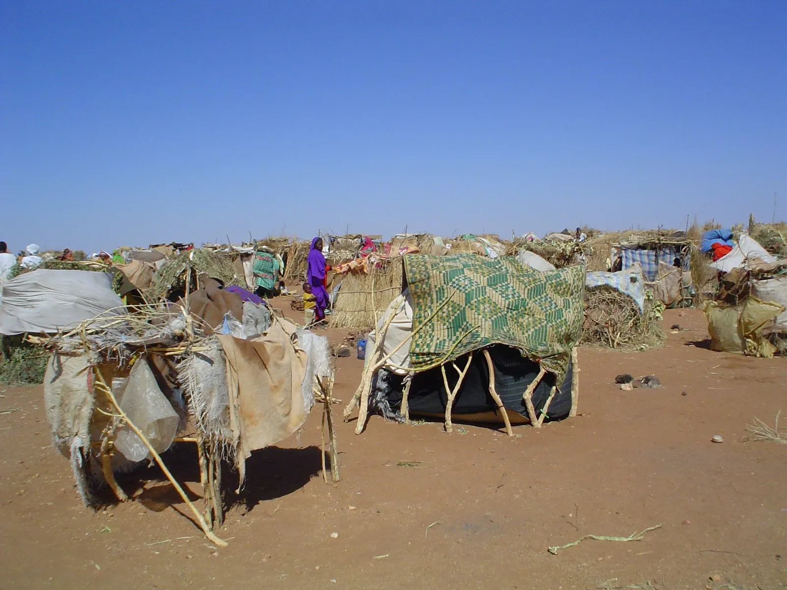 A camp for displaced people in Darfur, Sudan
