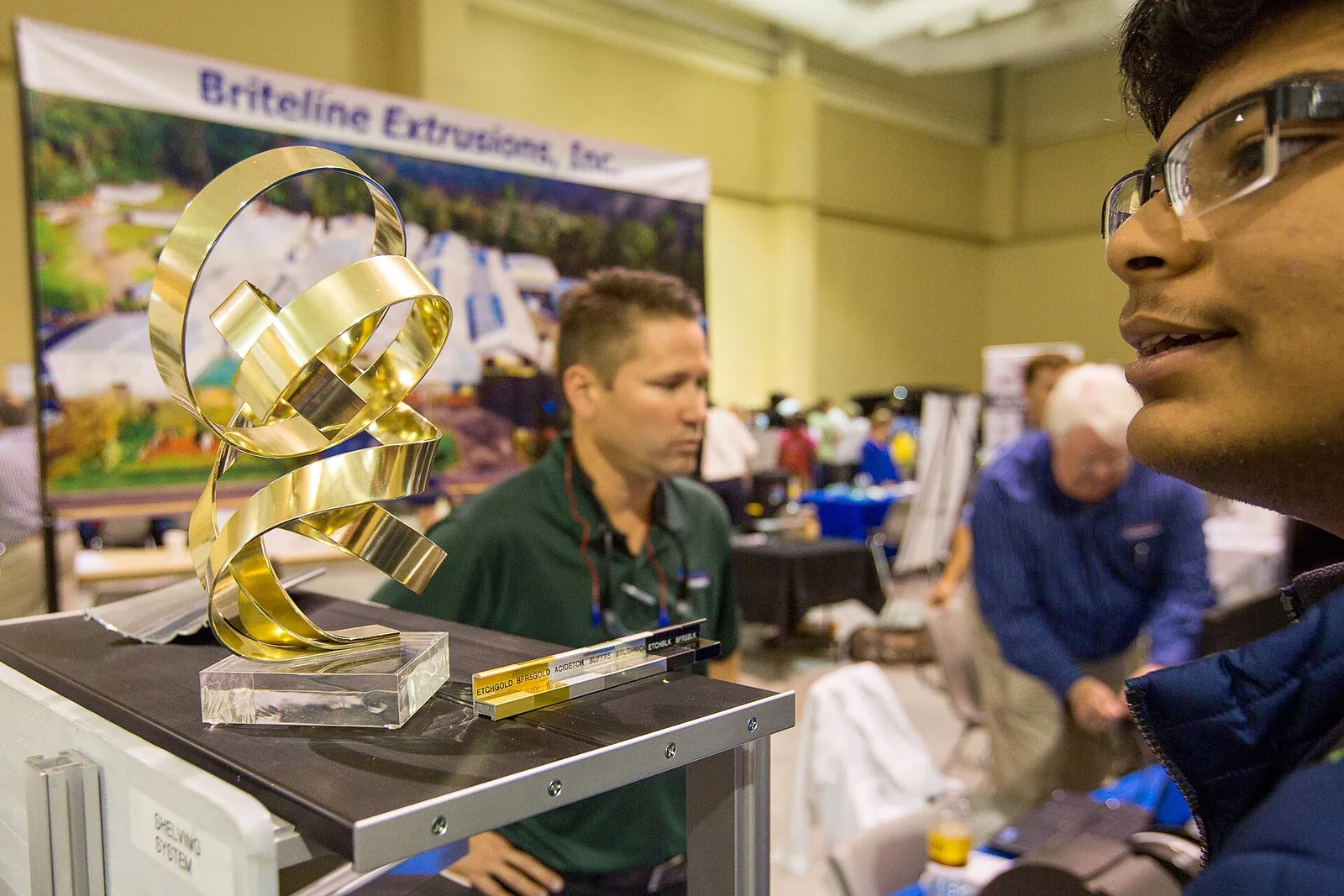 Job-seekers and employers at a career fair (illustrative)