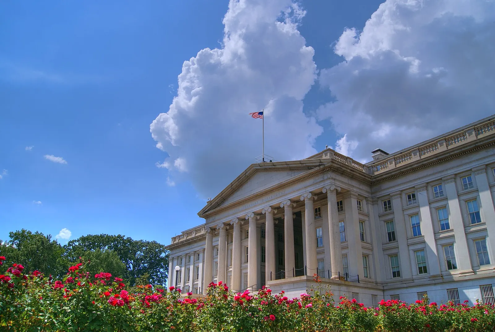 The United States Treasury Building in Washington