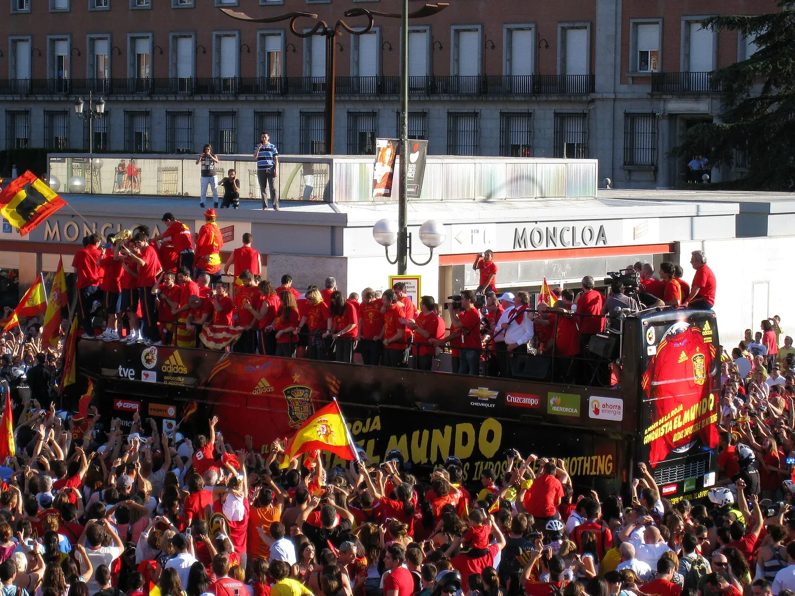Spain supporters celebrating (file image)