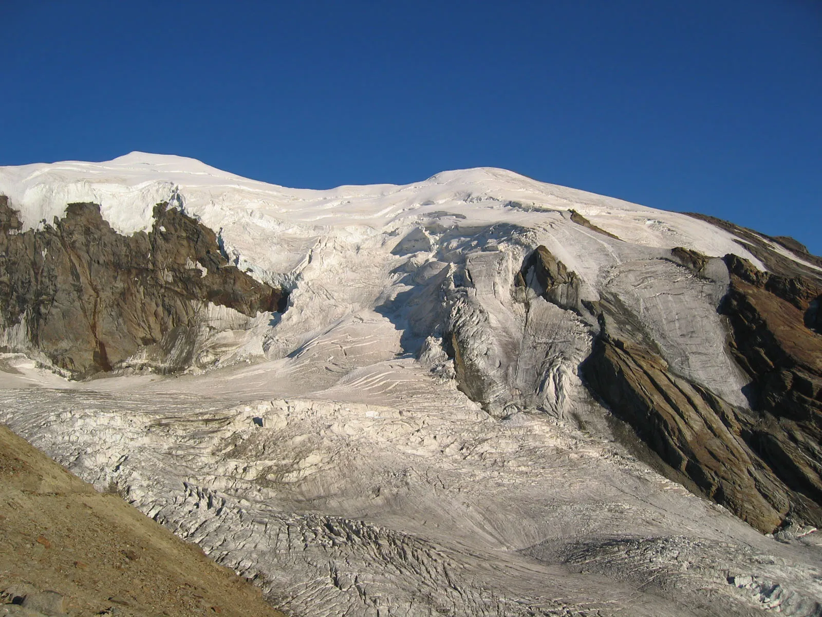 The Weissmies and the Trift glacier in the Swiss canton of Valais