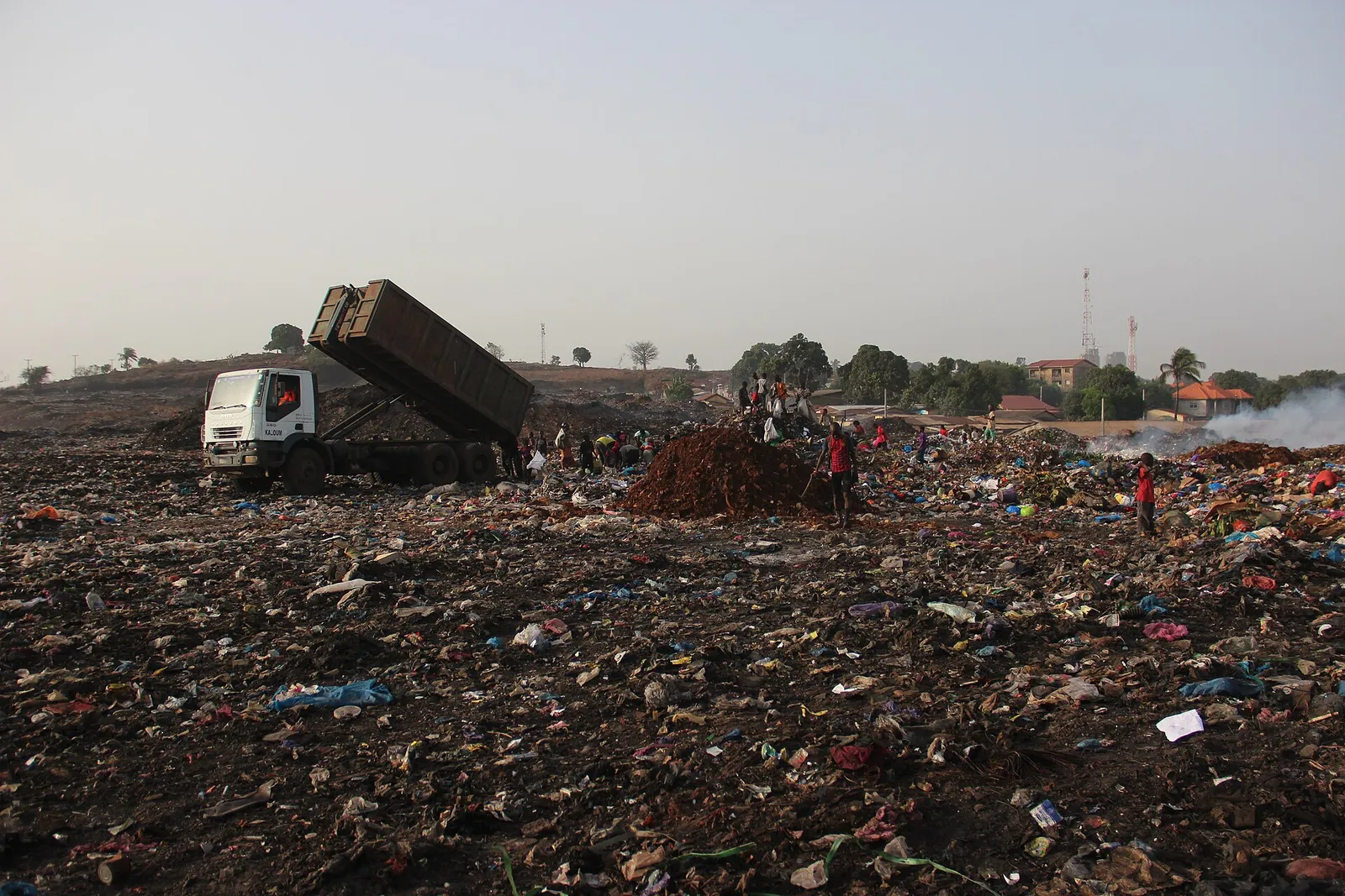 A landfill site in Conakry, Guinea