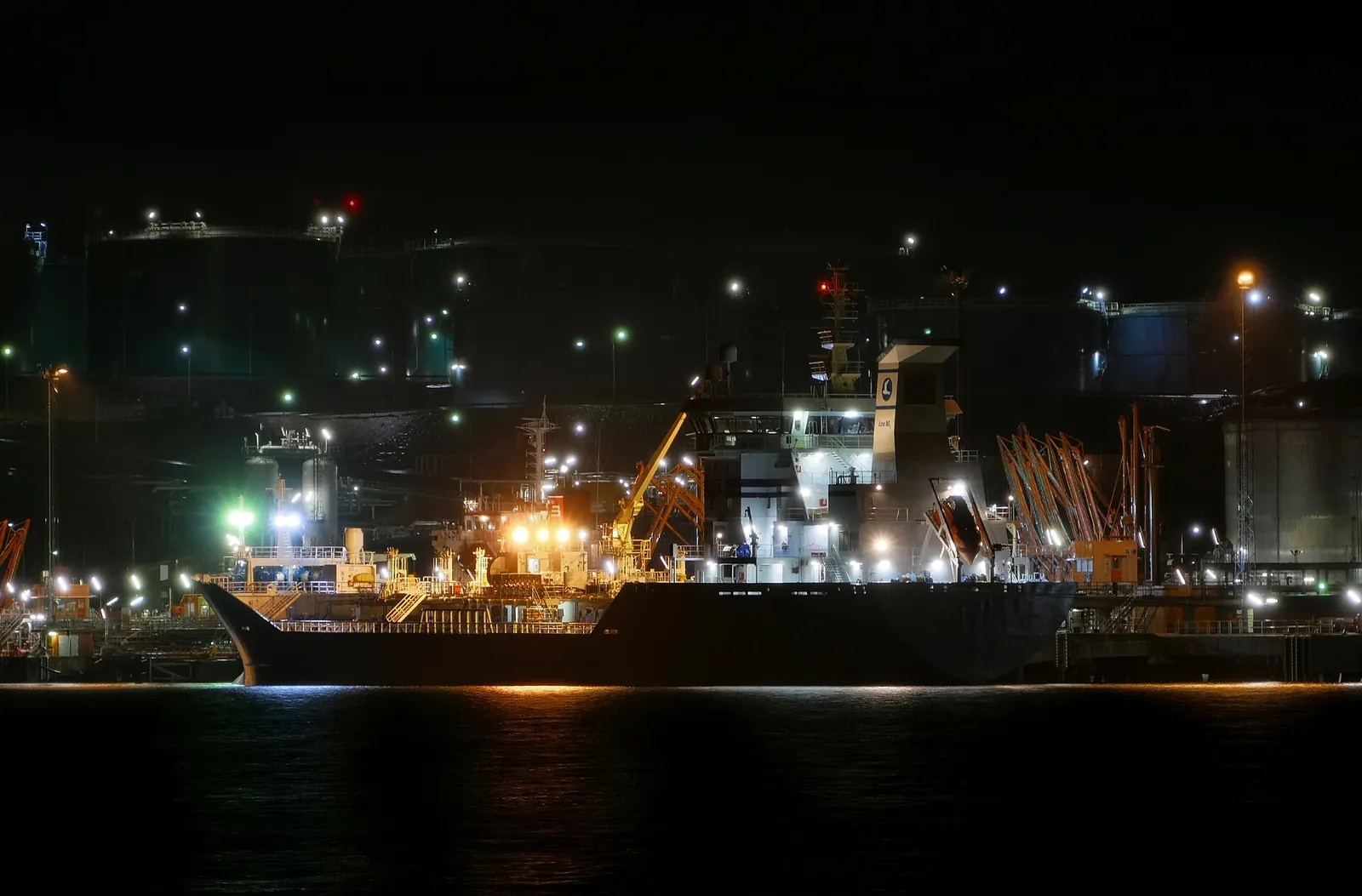 Oil tankers at a product terminal