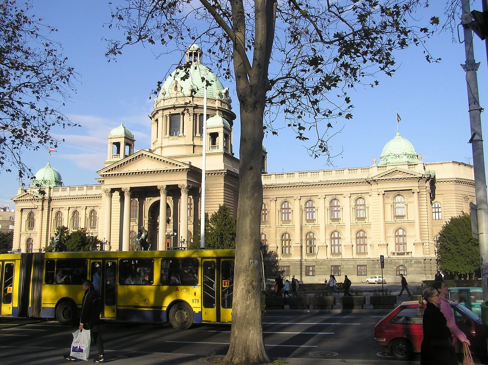 The National Assembly of Serbia building in Belgrade