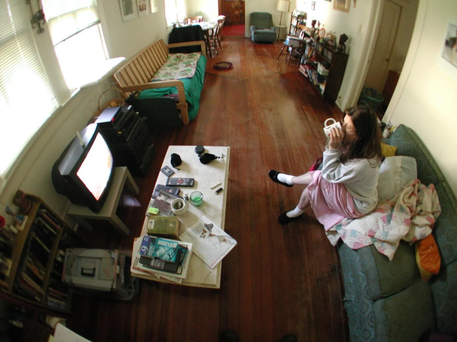 A living room with a television (illustrative)