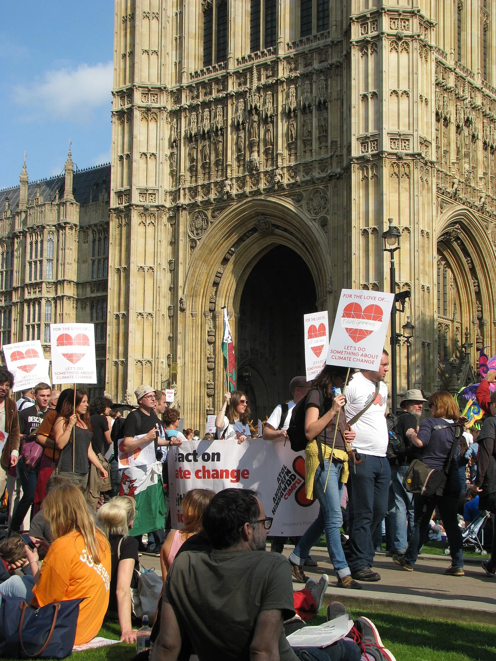 A climate change march in the UK