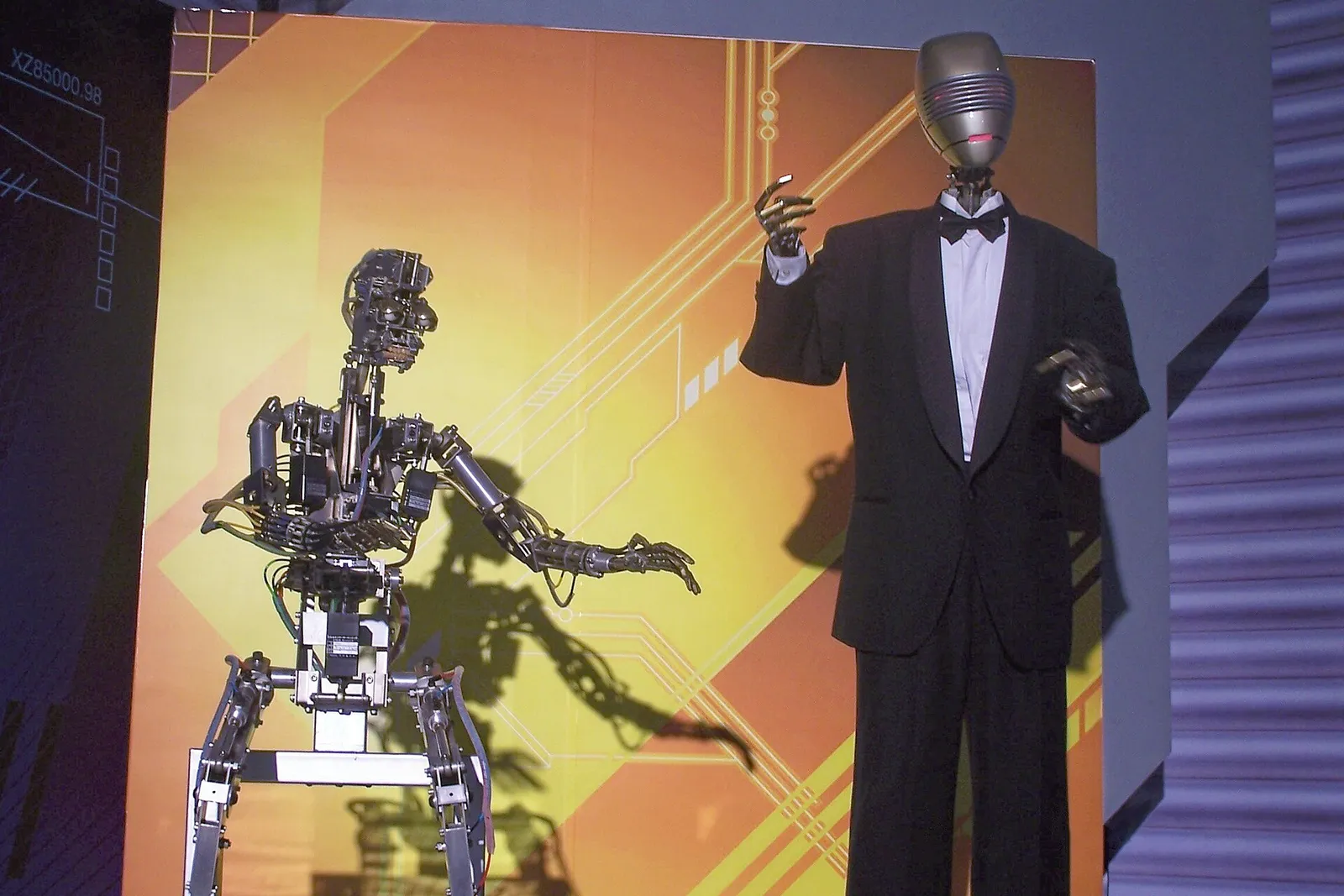 Humanoid robots on display at the Robot Dream exhibition in Hong Kong