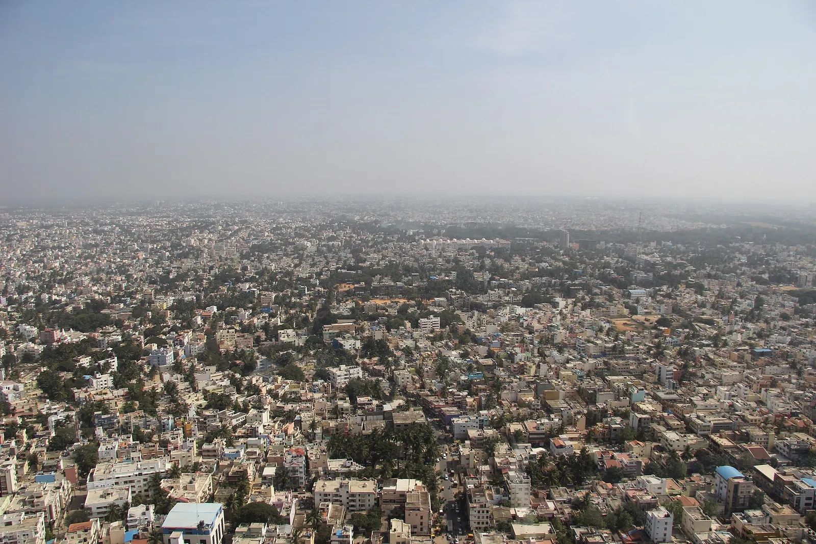 An aerial view of Bengaluru, where Flipkart is based