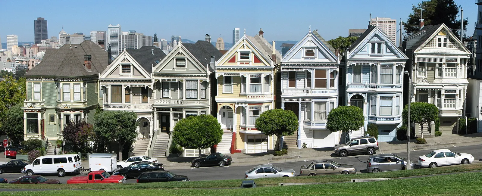 The Painted Ladies Victorian houses at Alamo Square, San Francisco (file image)