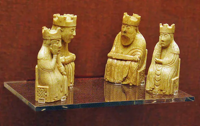 Pieces from the medieval Lewis chessmen