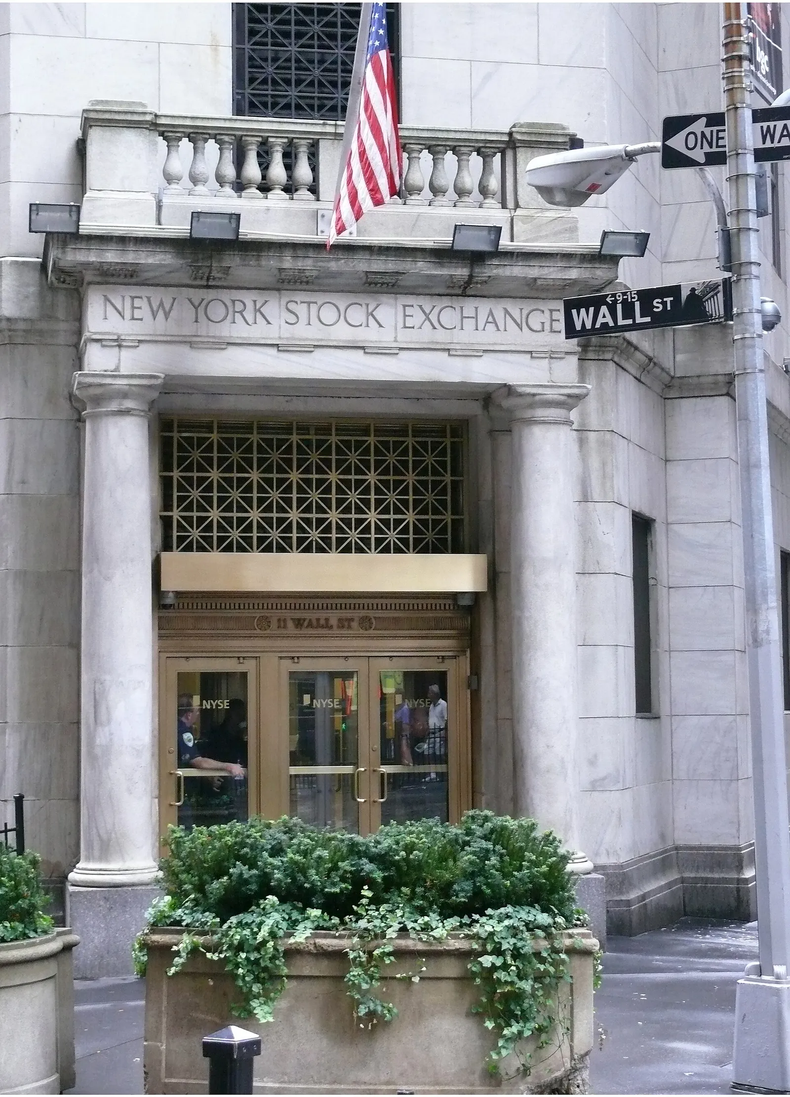 The New York Stock Exchange on Wall Street