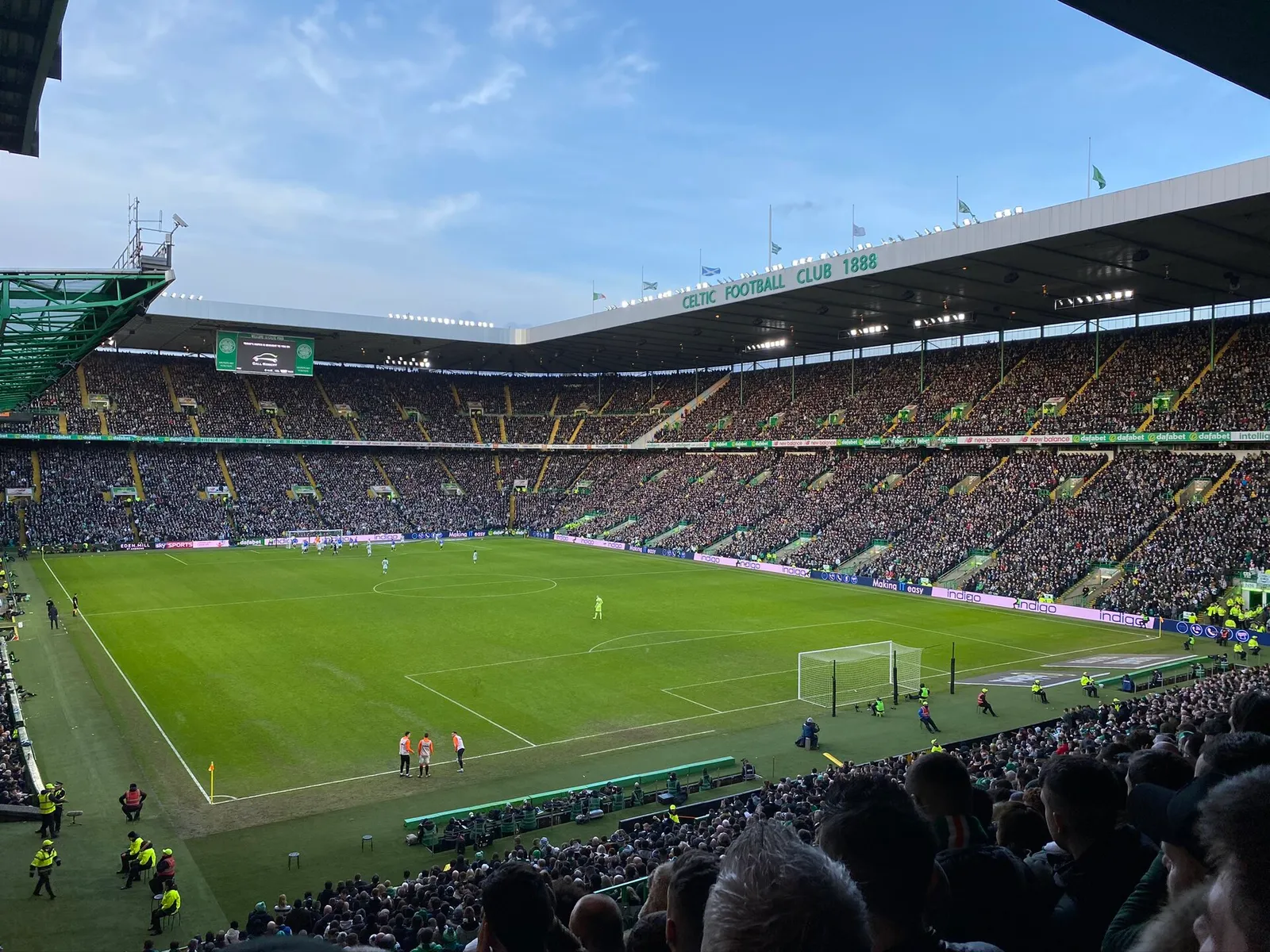 A full Celtic Park in Glasgow on a European night