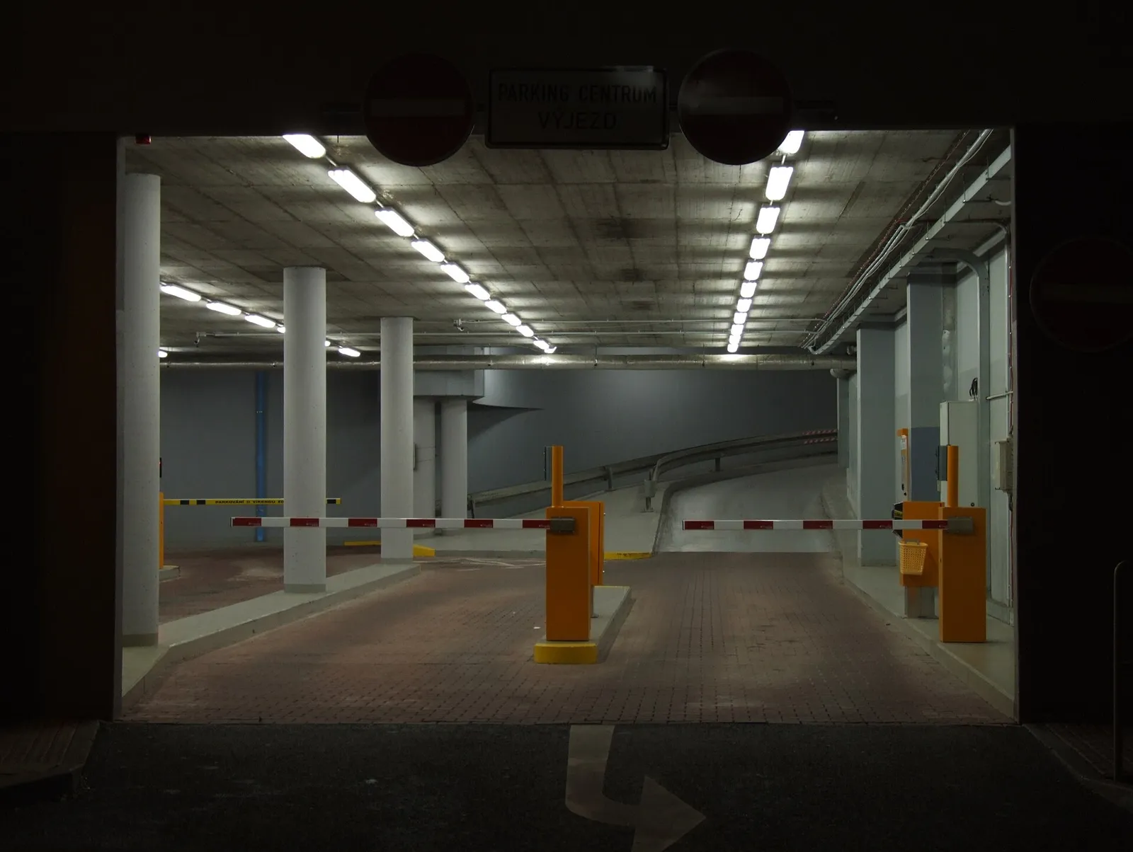 Cars parked in a multi-storey car park