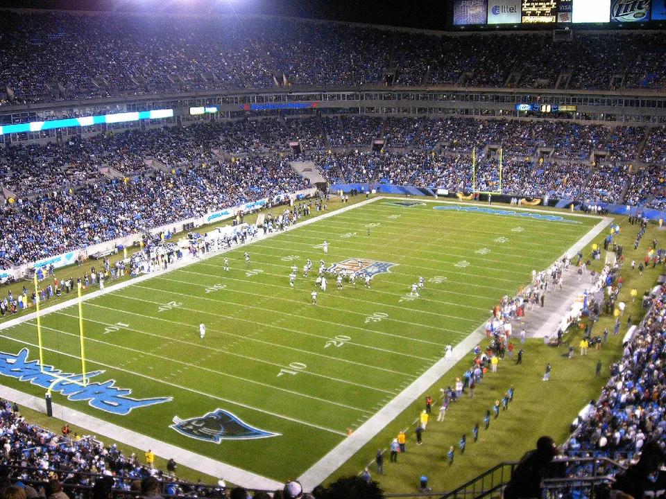 A Carolina Panthers game at Bank of America Stadium