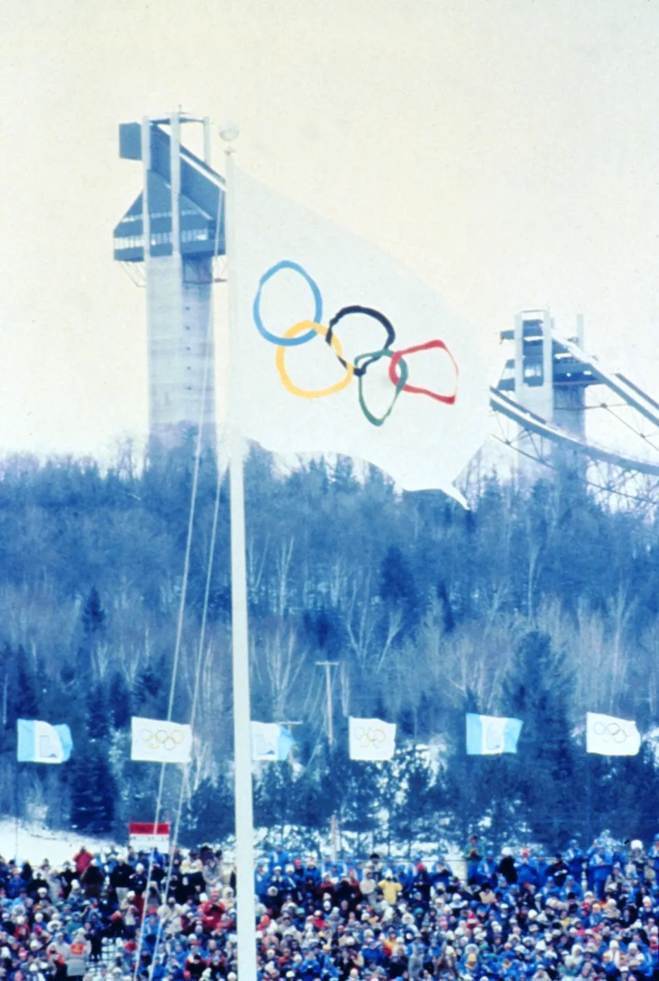 The Olympic rings (file image)