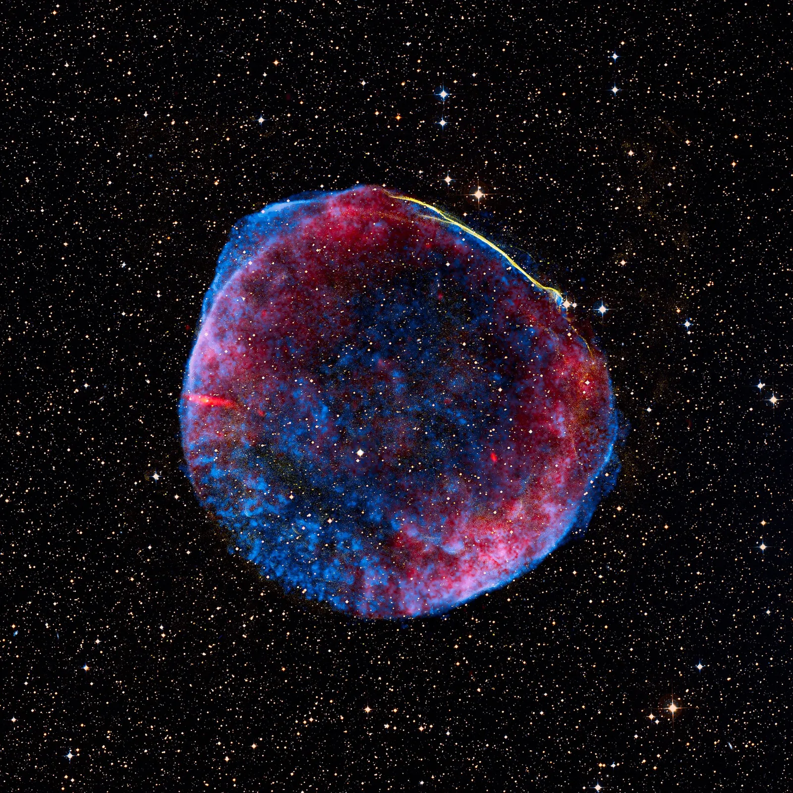 A multi-wavelength image of the supernova remnant SN 1006 (file photo)