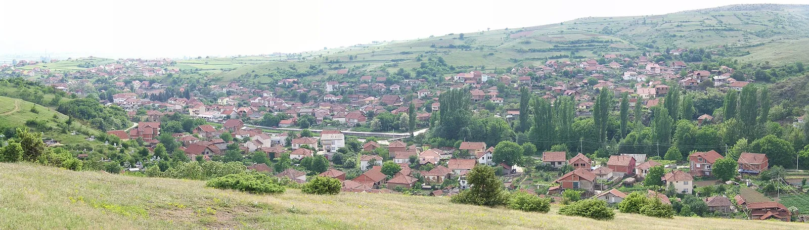 A view over Orizari, in the Kocani municipality of North Macedonia