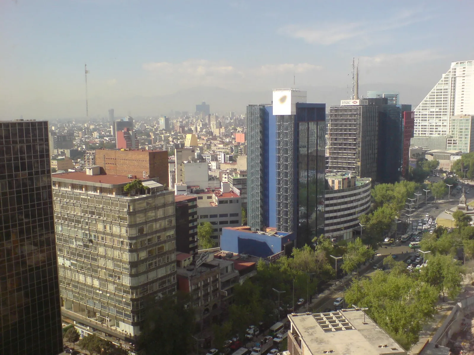 The skyline of Mexico City