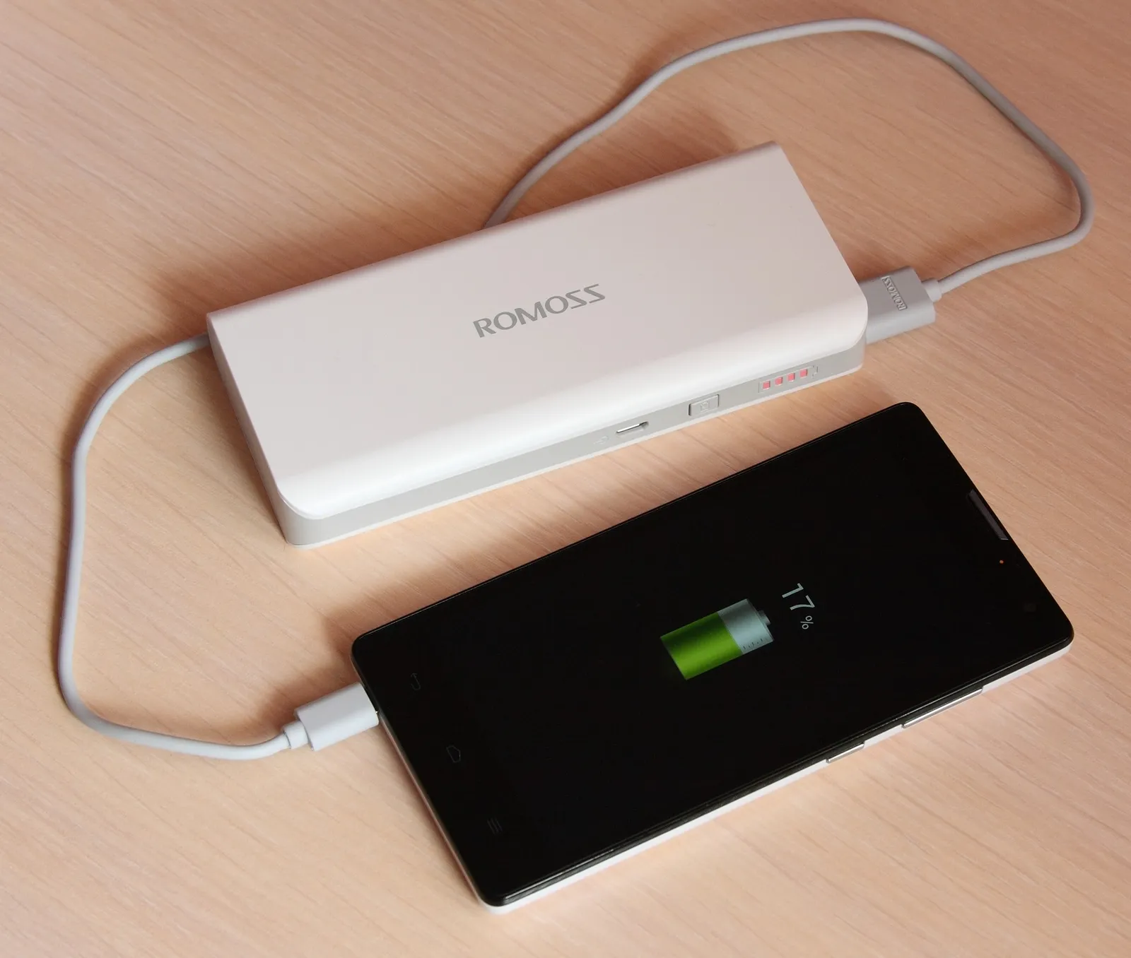 A portable power bank charger