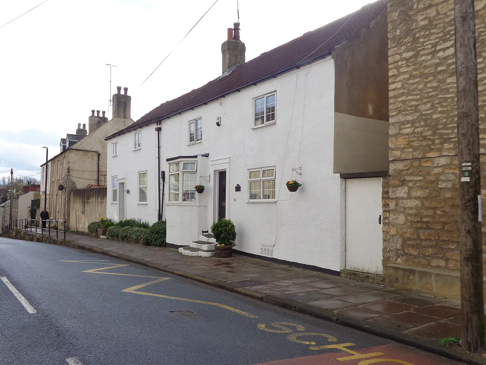 Houses on a street in Aberford, England
